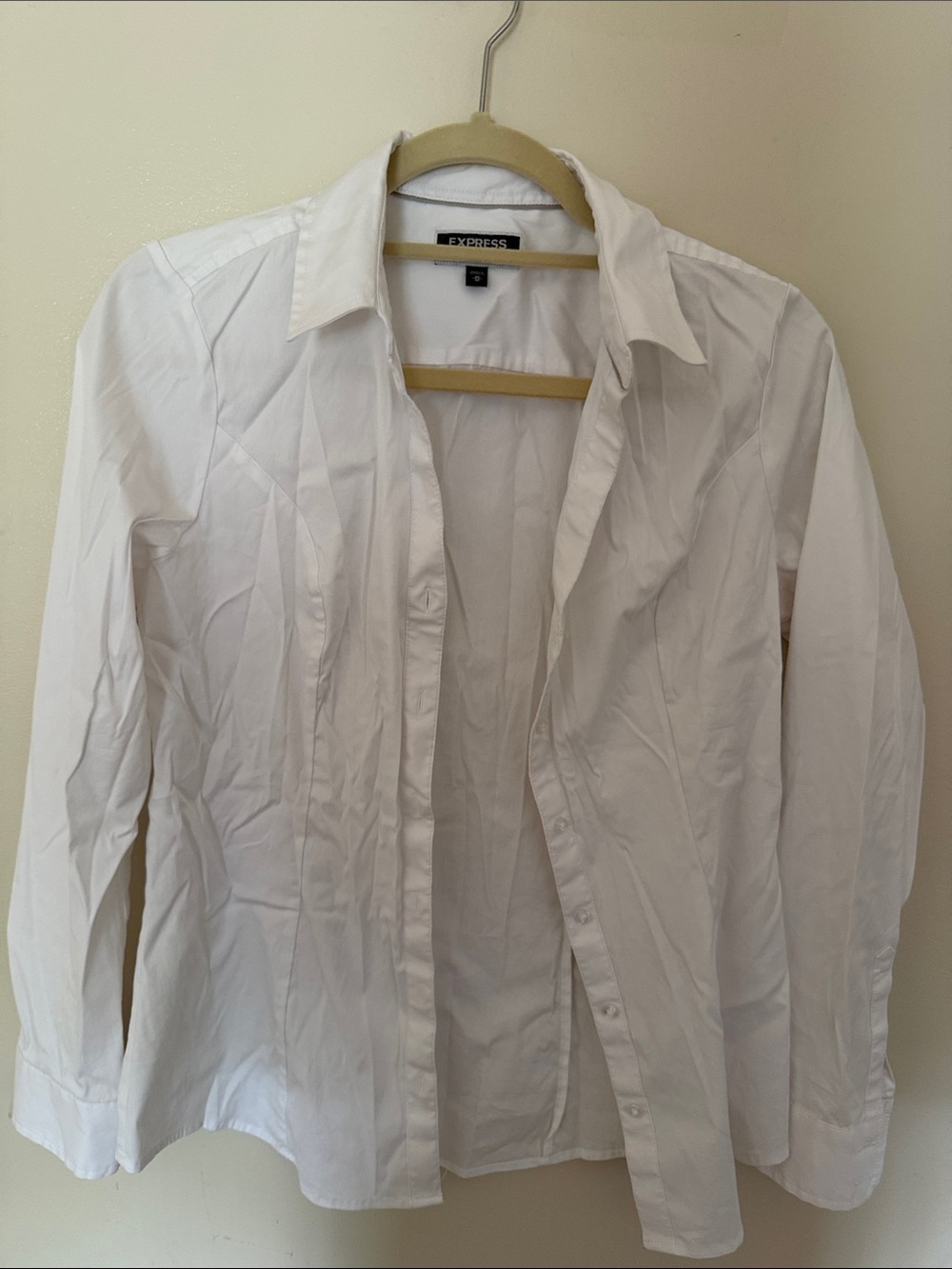 Express Men's White Collared Dress Shirt